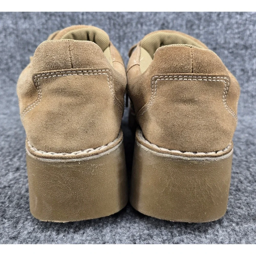 Vintage Report Nora Platform Sneakers Womens 8.5 Tan Suede Y2K Chunky Grunge